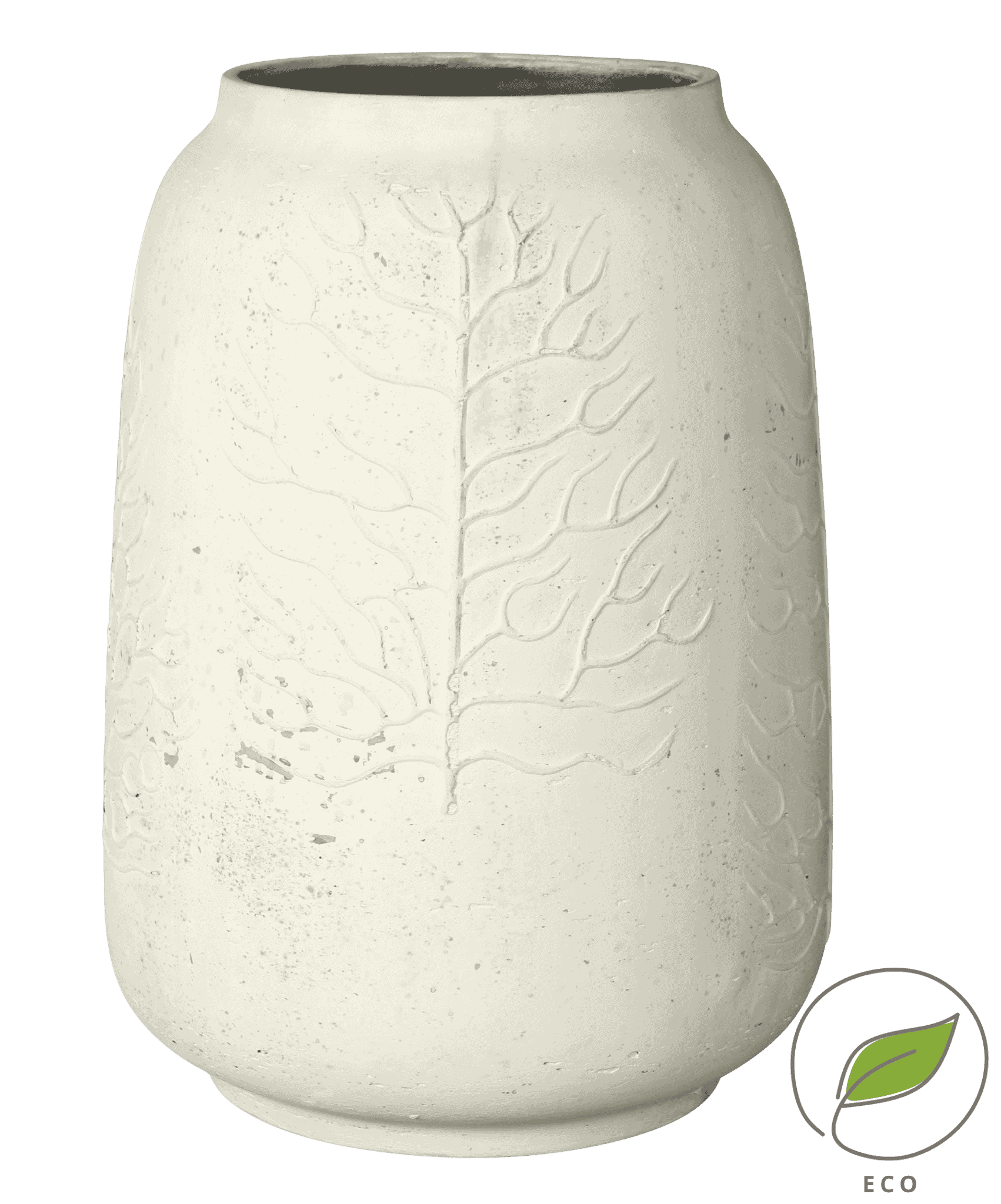 Hvit vase potte eco sement