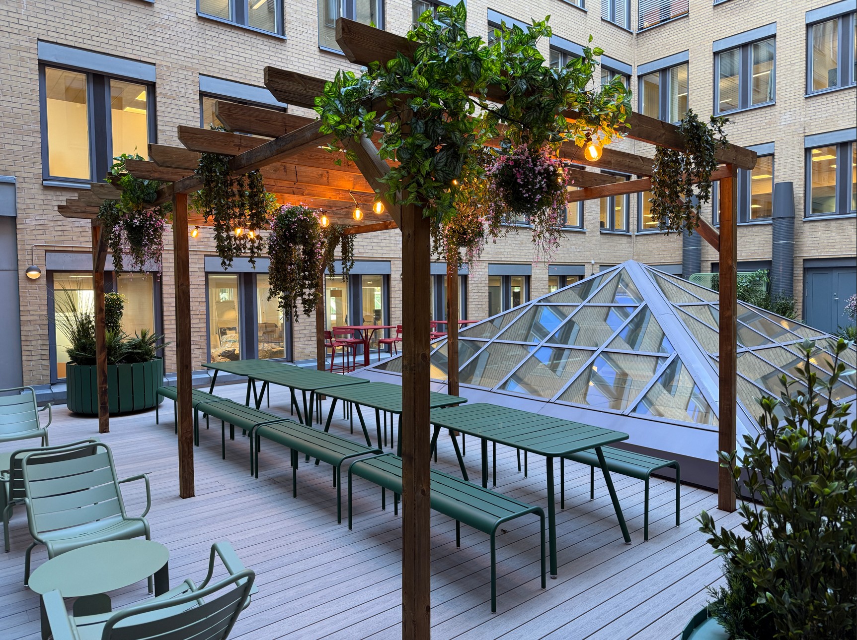 Kunstige planter takterrasse UV-behandlet