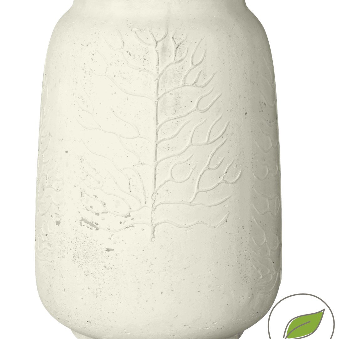 Hvit vase potte eco sement