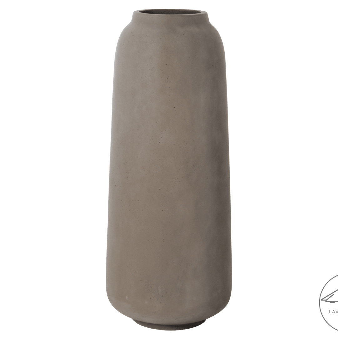 Lys brun vase lava concrete