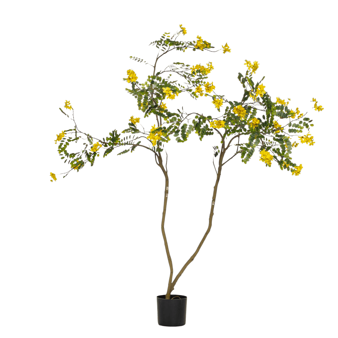 Kunstig tre med blomster