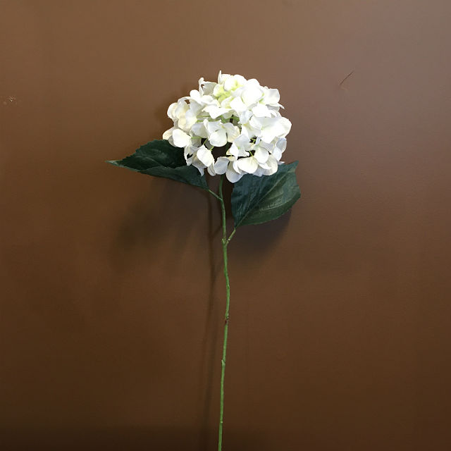 Kunstig hortensia flame hvit 65cm