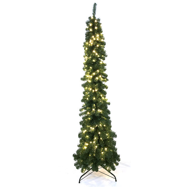 Kunstig juletre dekor H210cm m/lys ute/inne *SALG-50%