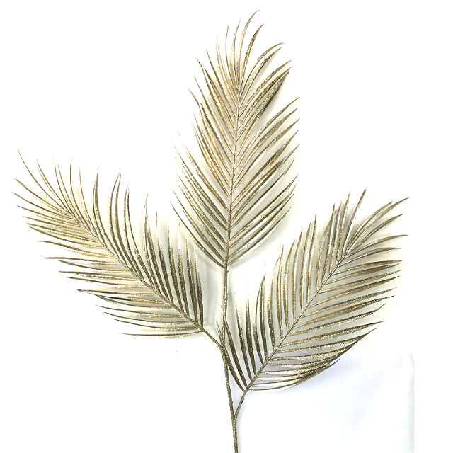 Kunstig gren palmeblad gull L90cm