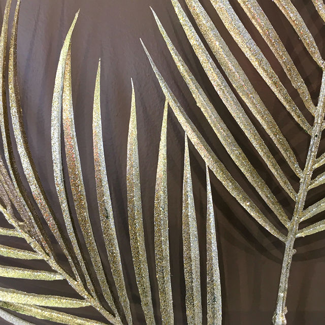 Kunstig gren palmeblad gull L90cm