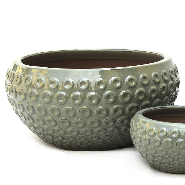 Potte bowl ceramics grågrønn Ø49xH24cm *SALG