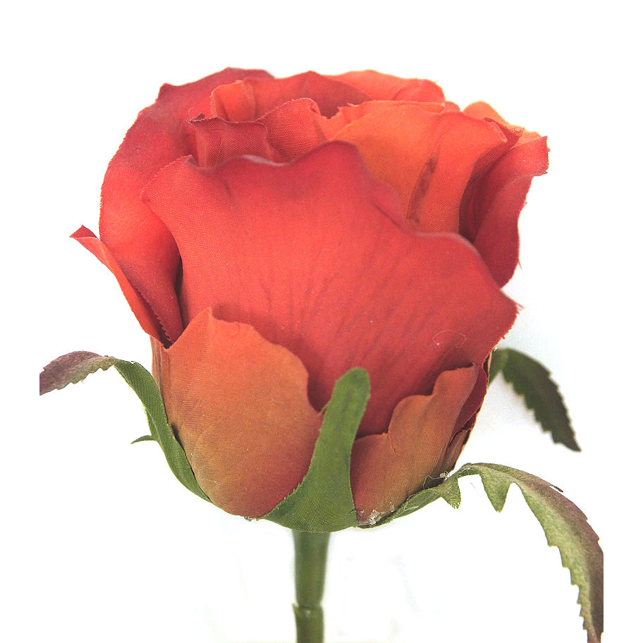 Kunstig rose fire orange 45cm *SALG
