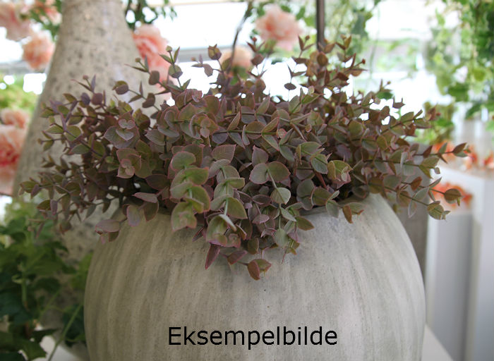 Kunstig eucalyptus plante gylden/grønn H29cm u/potte *SALG
