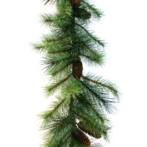 Kunstig girlander asheville mixed pine m/kongler 275cm*SALG-50%