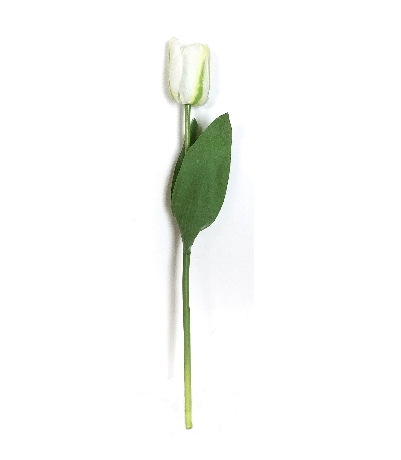 Kunstig tulipan hvit/grønn 47cm *SALG