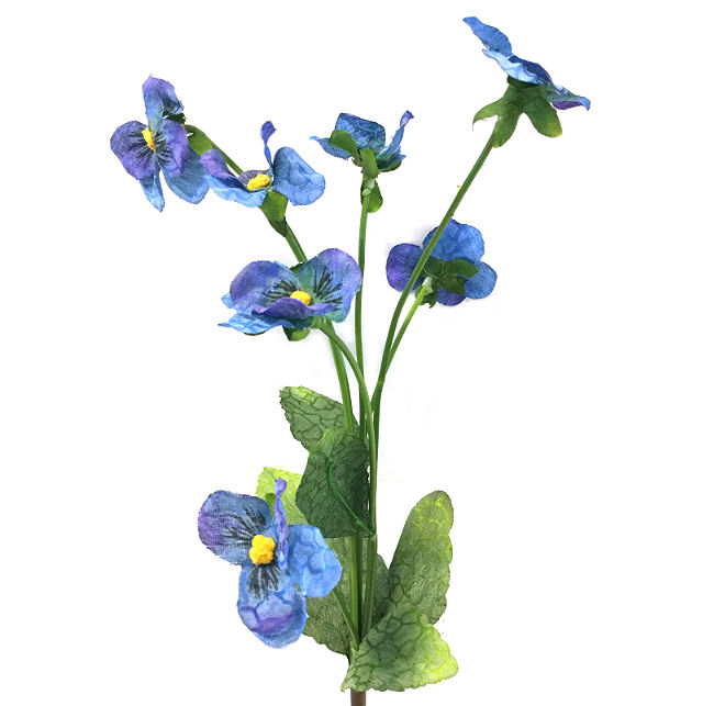 Kunstig stemor plante blå H32cm u/potte *SALG