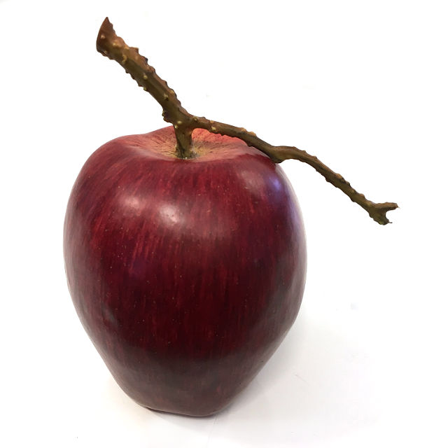 Kunstig eple m/kvist rødt Ø8xH9cm *SALG