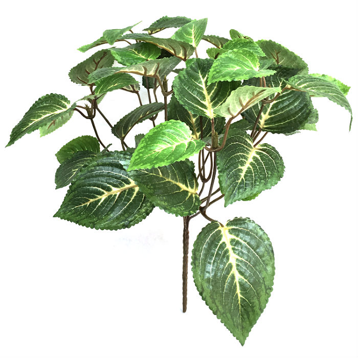 Kunstig begonia plante grønn H30cm u/potte *SALG