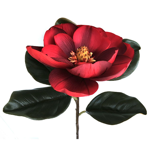 Kunstig magnolia gigant rød Ø23x78cm