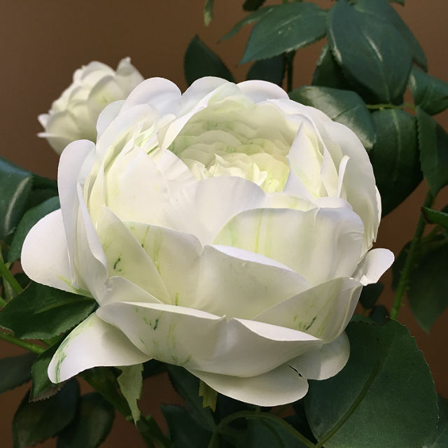 Kunstig rose hageplante hvit H86cm
