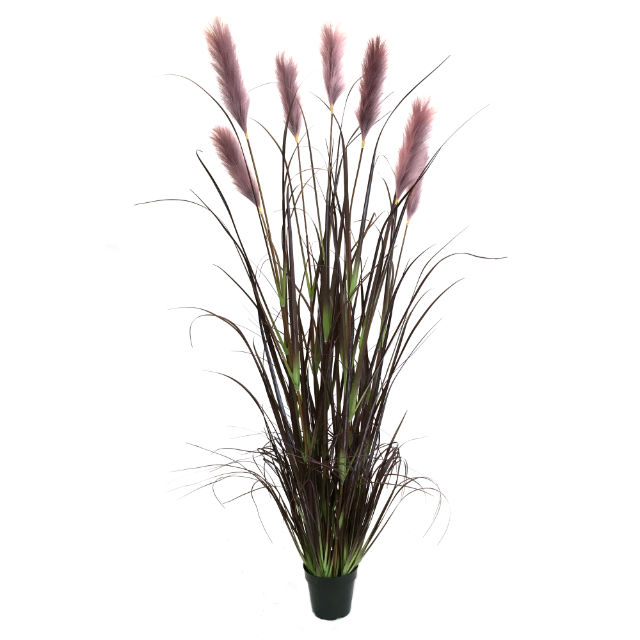 Kunstig gress plante pampas purpur H175cm
