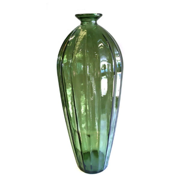 Glassvase etnico grønn Ø22xH56cm