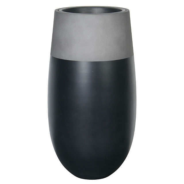 Potte edge matt ficonstone grå/sort Ø52xH98cm