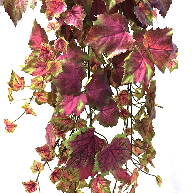 Kunstig villvin hengeplante purpur 130cm u/potte