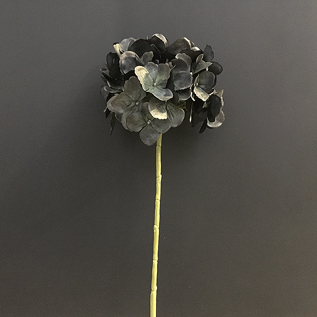 Kunstig hortensia dusty dark blåsort 48cm