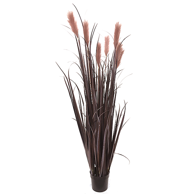 Kunstig gress plante pampas siv purpur/natur H190cm