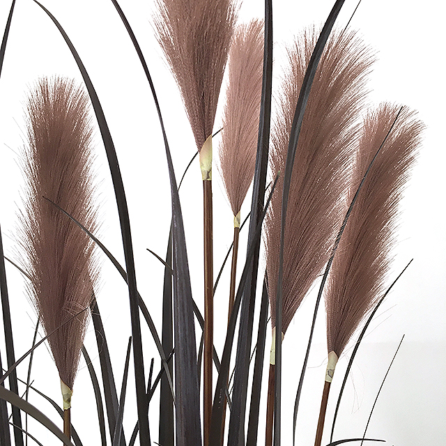 Kunstig gress plante pampas siv purpur/natur H190cm
